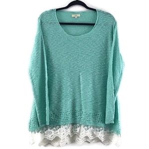 Kori Sweater Lace Bottom